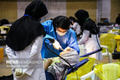 برگزاری اردوی جهادی خدمات درمانی رایگان در شهرک پیام ماهدشت