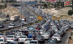 ترافیک سنگین در آزاد راه کرج _ تهران