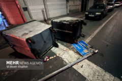 تصاویر خسارت اغتشاش گران به اموال عمومی در فردیس