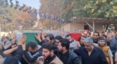 ورود پیکرهای مطهر شهدای گمنام به مصلی کرج